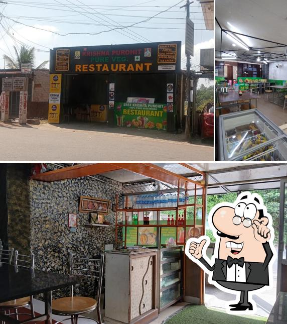 The interior of Sree Krishna Purohit Veg Restaurant in Munnar Jain Food North Indian