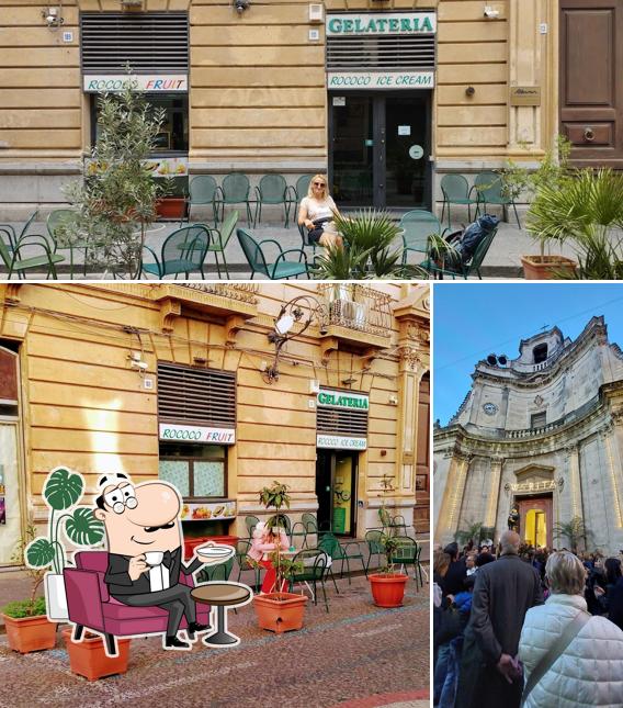 Gli interni di Gelateria Rococó