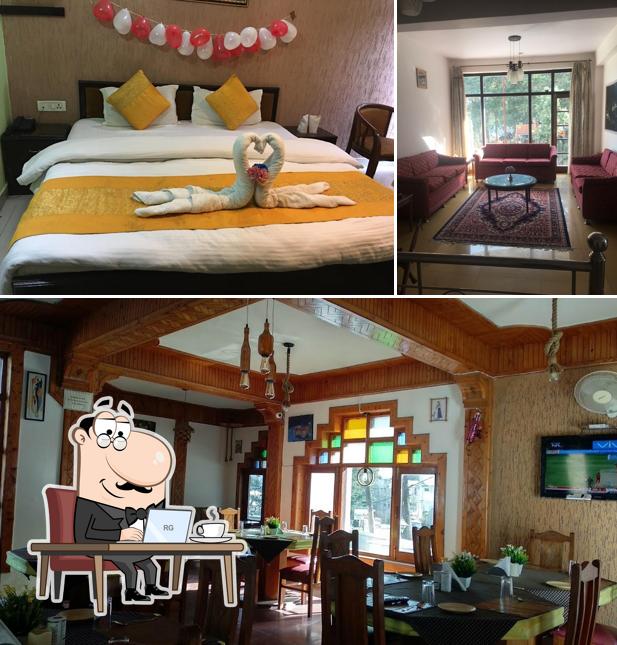 The interior of Sarthak Inn and Tarang Restaurant