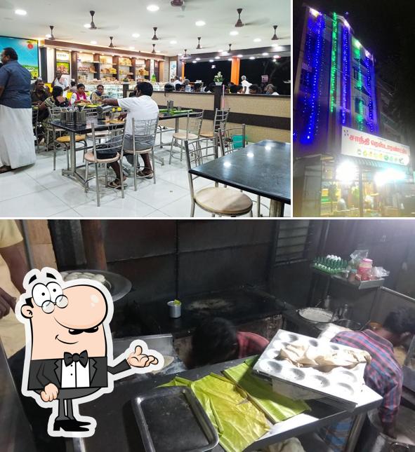 Among different things one can find interior and exterior at Shanthi Restaurants