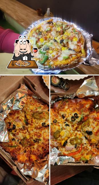 Pick pizza at HURRRAY CAFE