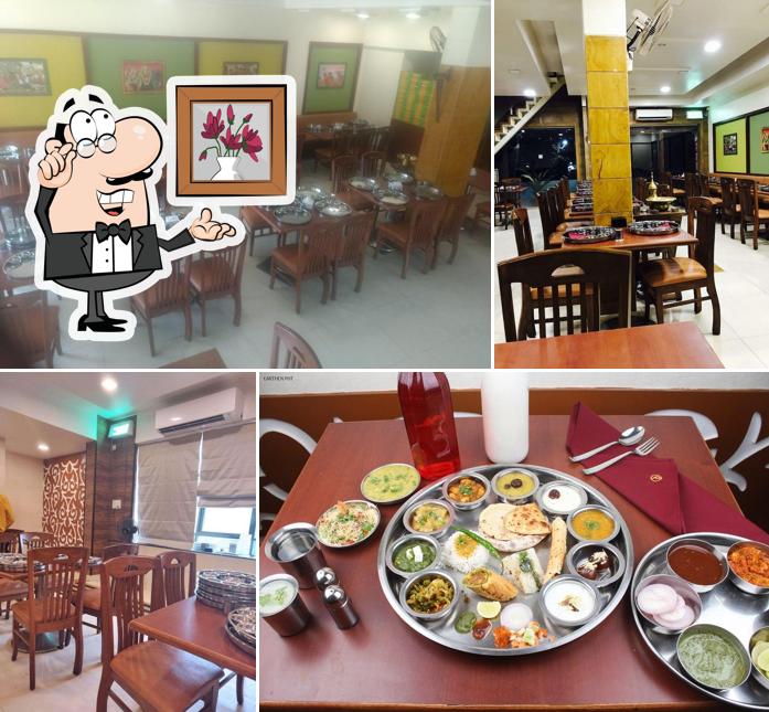 The interior of Panchvati Gaurav Pure Veg Thali Restaurant