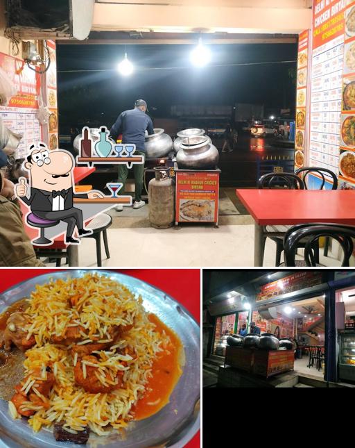 This is the photo showing interior and food at Delhi ki Mashur Chicken Biriyani