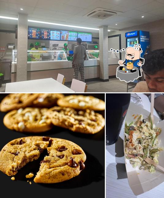 Among various things one can find food and interior at Subway Besant Nagar