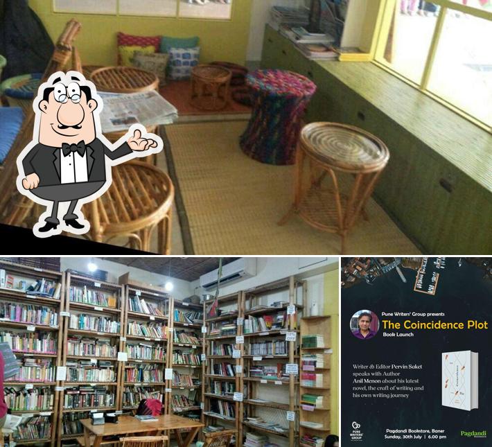 Take a seat at one of the tables at Pagdandi Bookstore & Coffee
