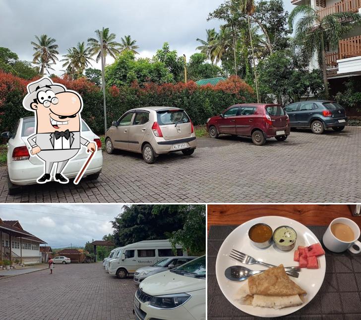 The restaurant's exterior and food