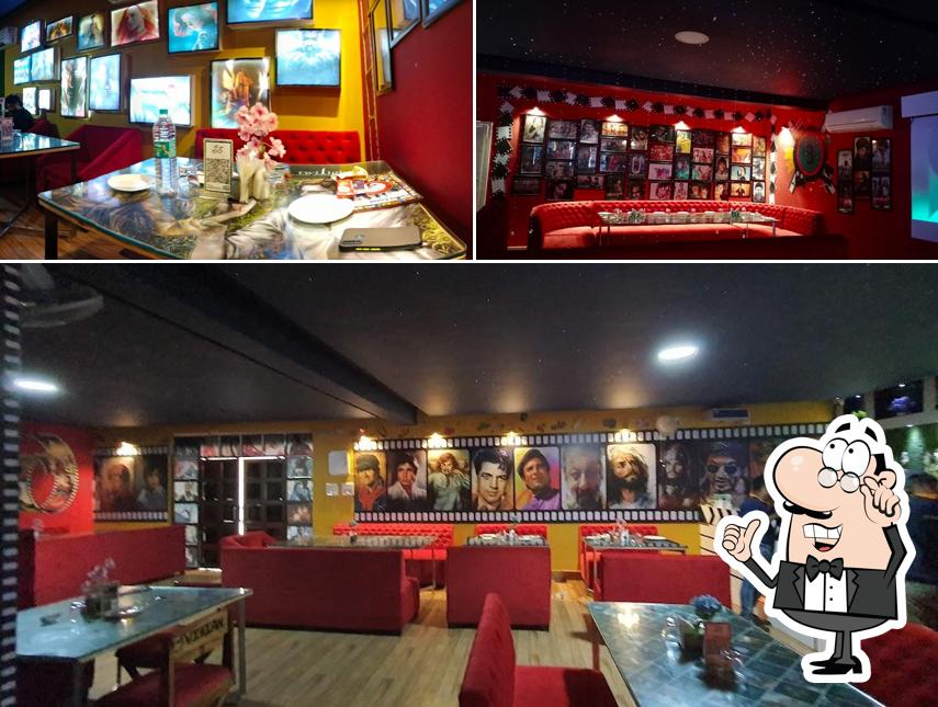 Take a seat at one of the tables at Filmy Food
