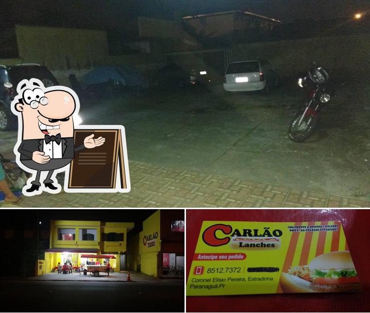 A imagem da exterior e cidadãos no Carlão Lanches