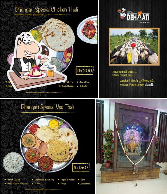 Hotel Dhangari serves a selection of desserts