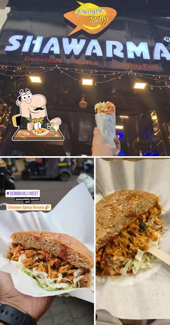 Pulled pork sandwich at Pamper Belly Shawarma