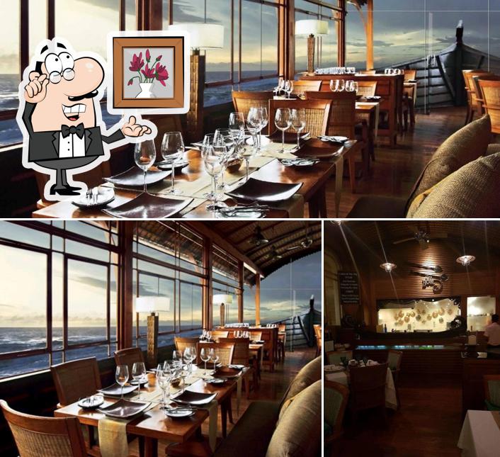 Take a seat at one of the tables at Rice Boat