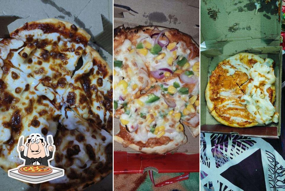 At The veg king, you can get pizza
