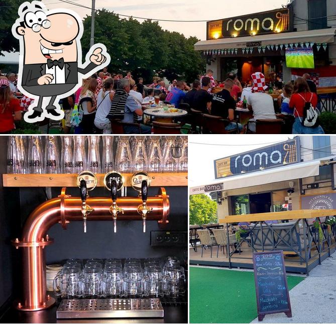 La immagine di esterno e cibo da Caffe & Night Bar Roma