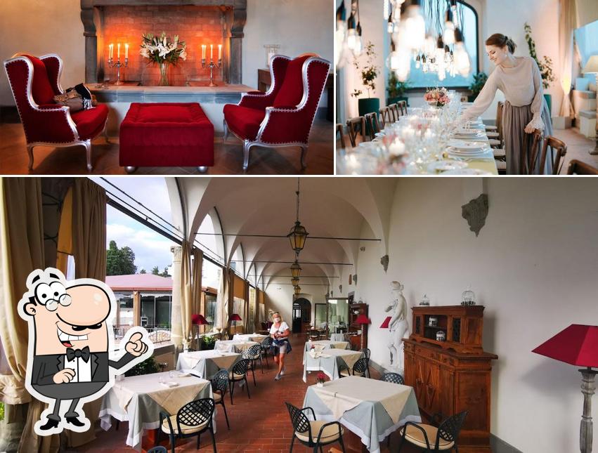 Gli interni di Il Conventino di Villa Tolomei a Marignolle