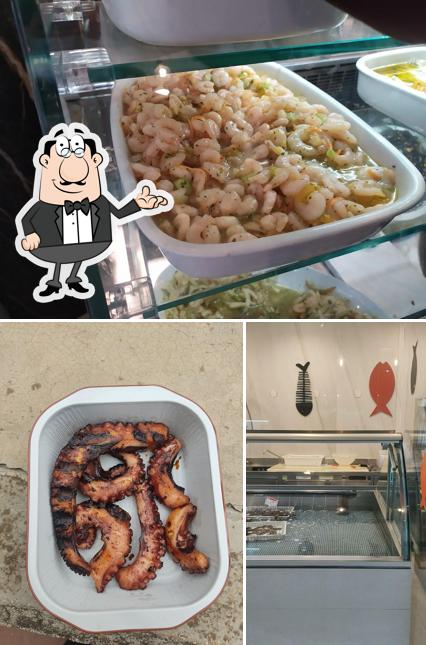 Pescheria Mangiulli Michele si caratterizza per la interni e cibo