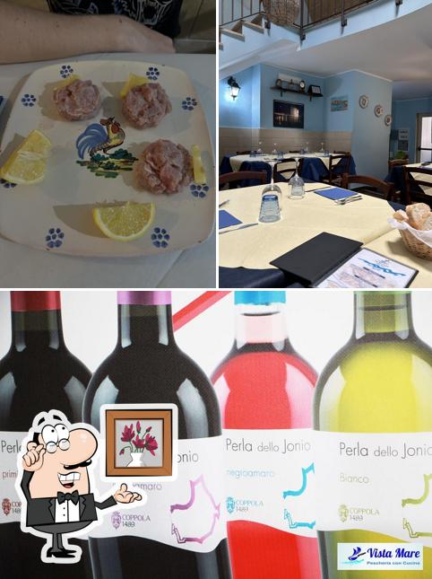 La interni e vino del ristorante