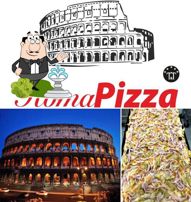 La esterno e cibo del ristorante