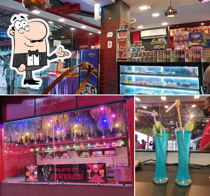 Take a seat at one of the tables at The Taste Of Bawarchi Food for all dezires