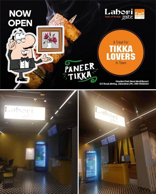 The restaurant's interior and meat