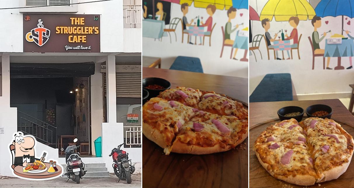 Pick pizza at The Strugglers Cafe