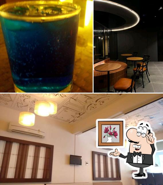 Among different things one can find interior and beer at Coffeetales