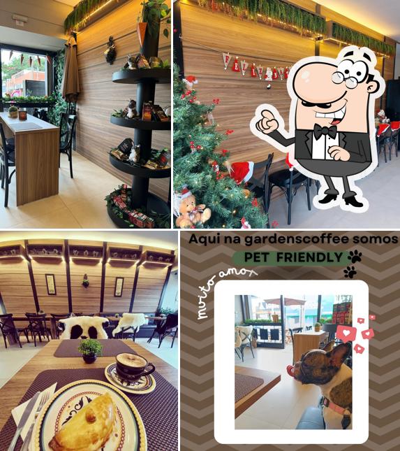 O interior do Gardens Coffee Cafeteria