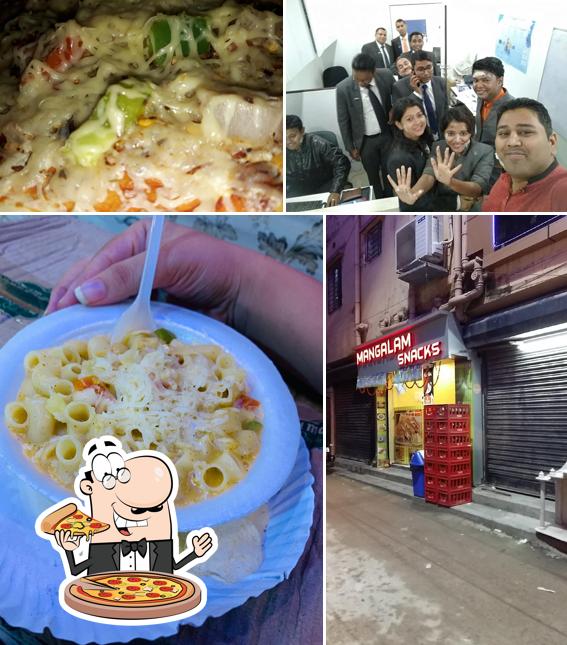Pick pizza at Mangalam Snacks