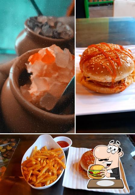 Try out a burger at Cafe moonlight