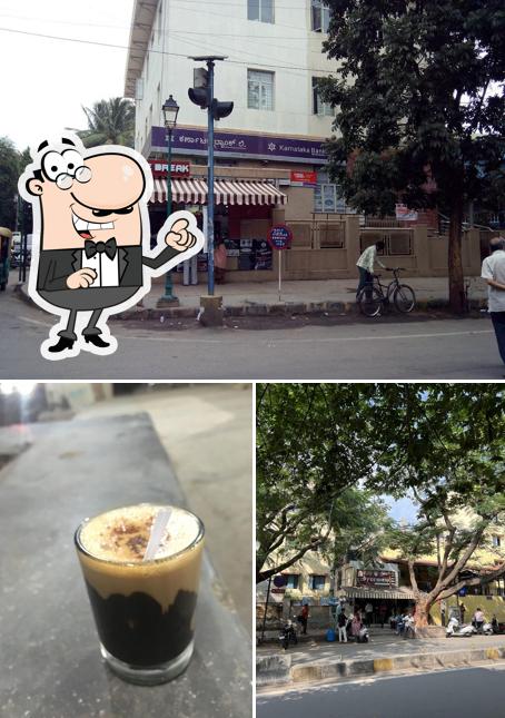 The restaurant's exterior and beverage