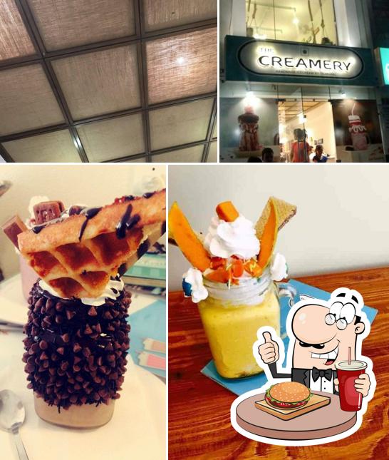 Get a burger at Creamery