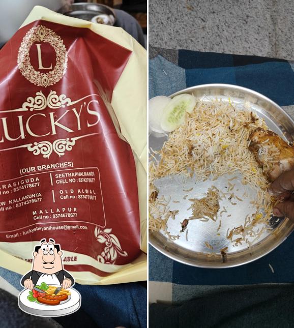 Food at Lucky’s Restaurant