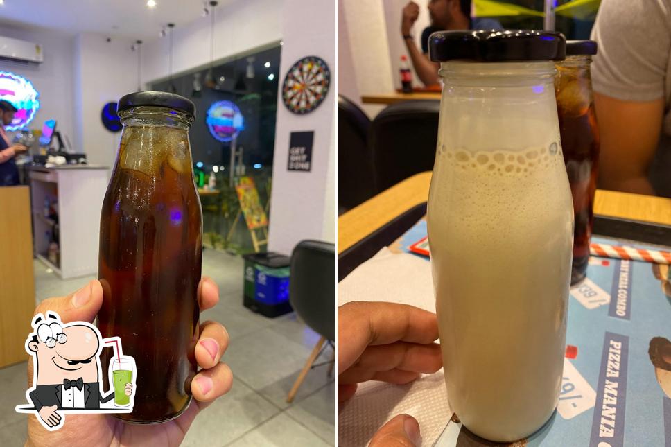 Enjoy a beverage at Burger Monk