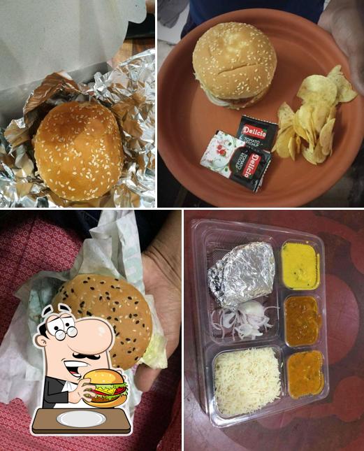 Order a burger at The edmont burger shop