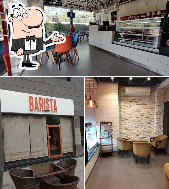 Take a seat at one of the tables at Barista