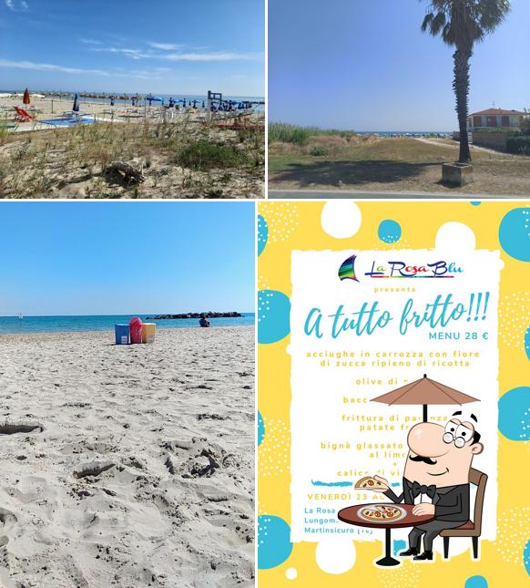 Goditi la vista dall'area esterna di La Rosa Blu