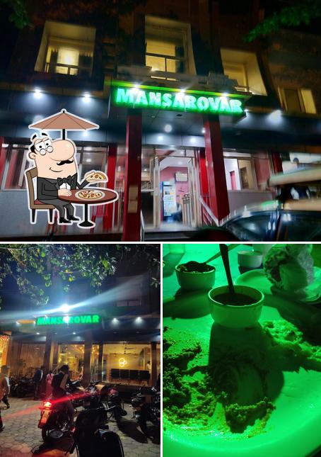 The exterior of Man Sarovar Restaurant