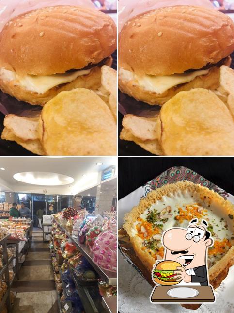 Get a burger at Shyam Swaad Mithai Shop