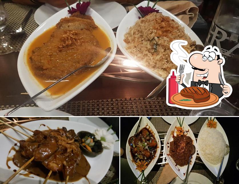 Prova i piatti di carne a Dapur