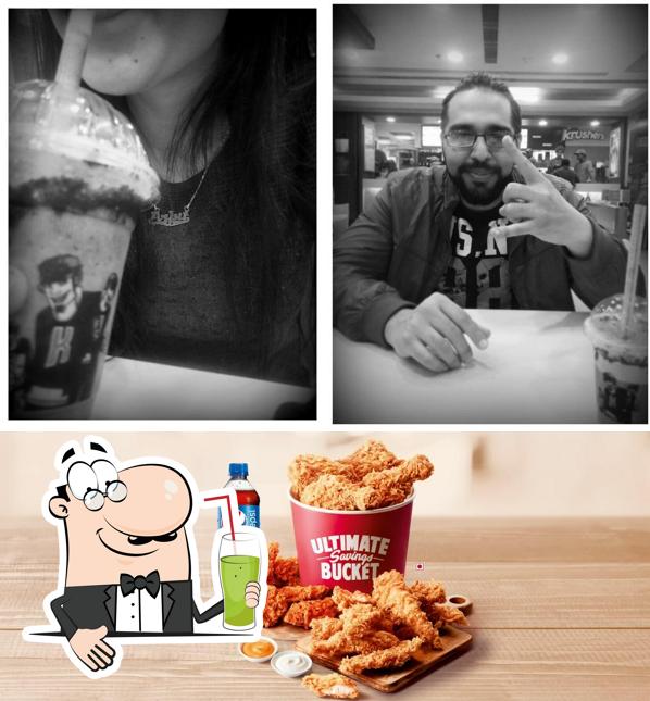 Enjoy a beverage at KFC