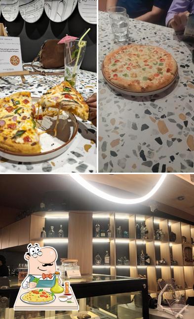 This is the image showing food and exterior at Lionize Restro Cafe