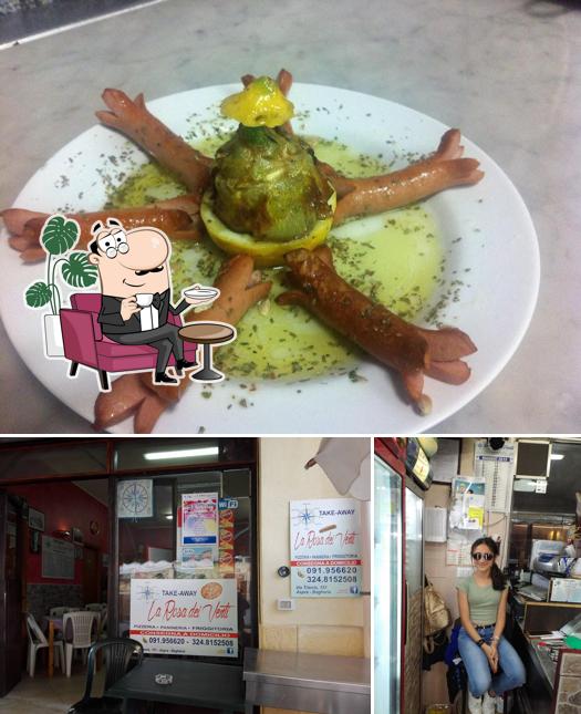 Guarda la immagine che presenta la interni e frutti di mare di Take Away La Rosa Dei Venti
