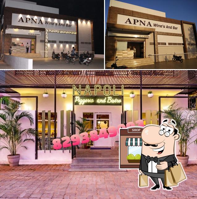 The exterior of APNA WINES AND BAR