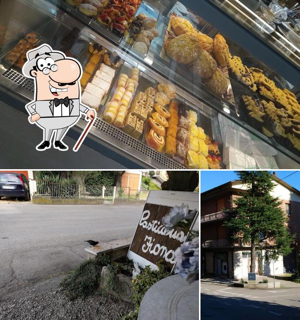 Questa è la foto che raffigura la esterno e cibo di Fiona Bar - Pasticceria