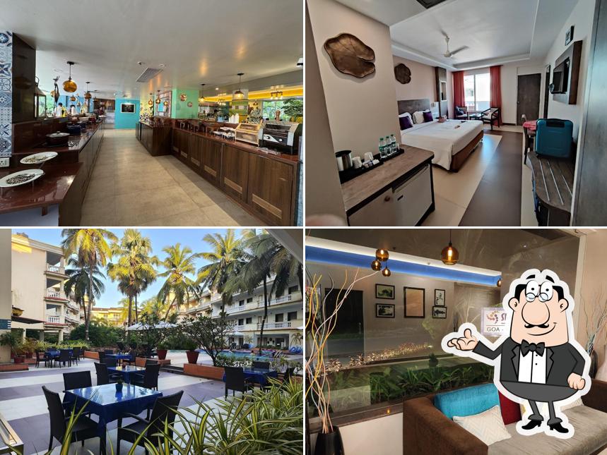 Take a seat at one of the tables at Sterling Goa Varca