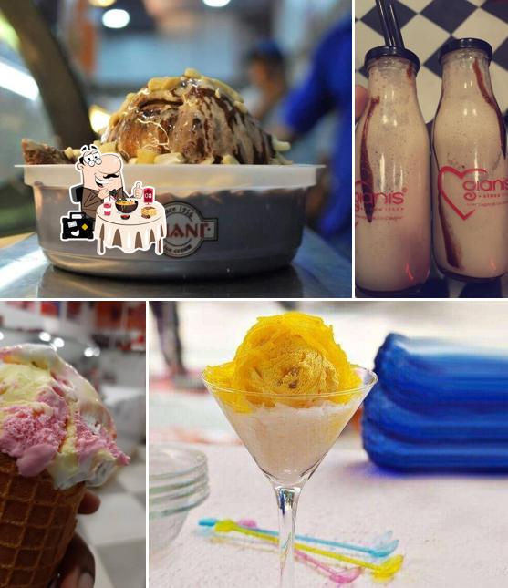 Food at giani's ice creem shop