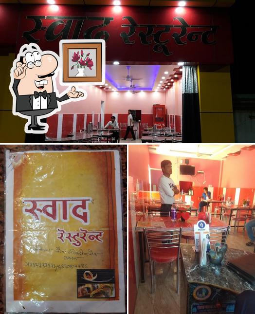 Take a look at the picture displaying interior and food at Swaad resturant