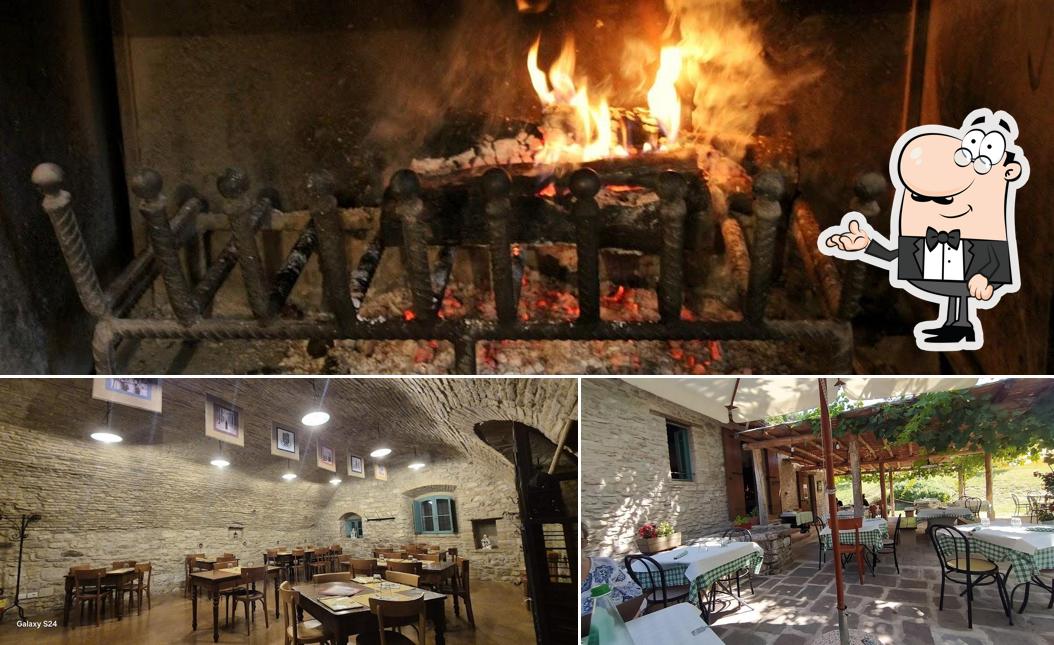 Gli interni di Osteria del Mulino