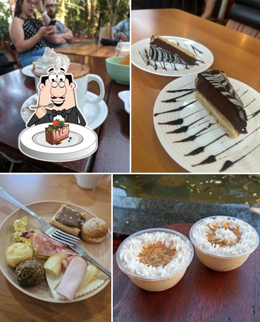 Bolo de chocolate em Café Do Bosque As Marias