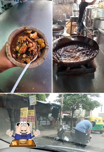 The image of Guddubhai Mathurawale Samosa Center’s food and exterior
