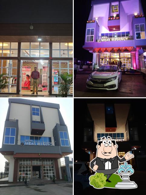 The exterior of Hotel Midas Reegency